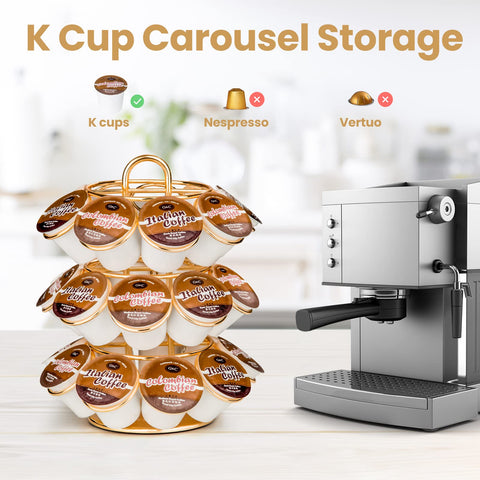 KREWEY gold metal construction with glossy finish