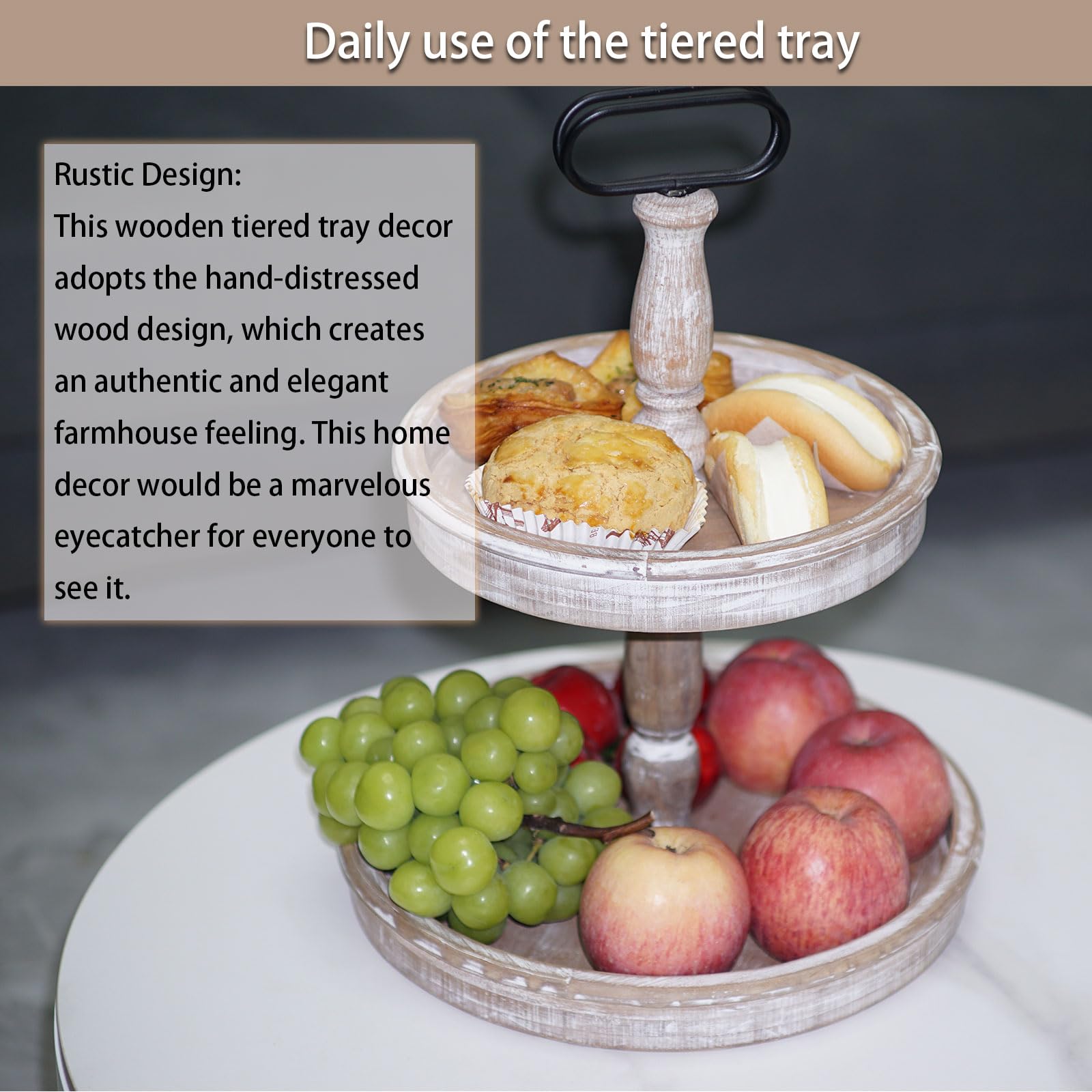 Krismax farmhouse-style tray perfect for holidays and gatherings