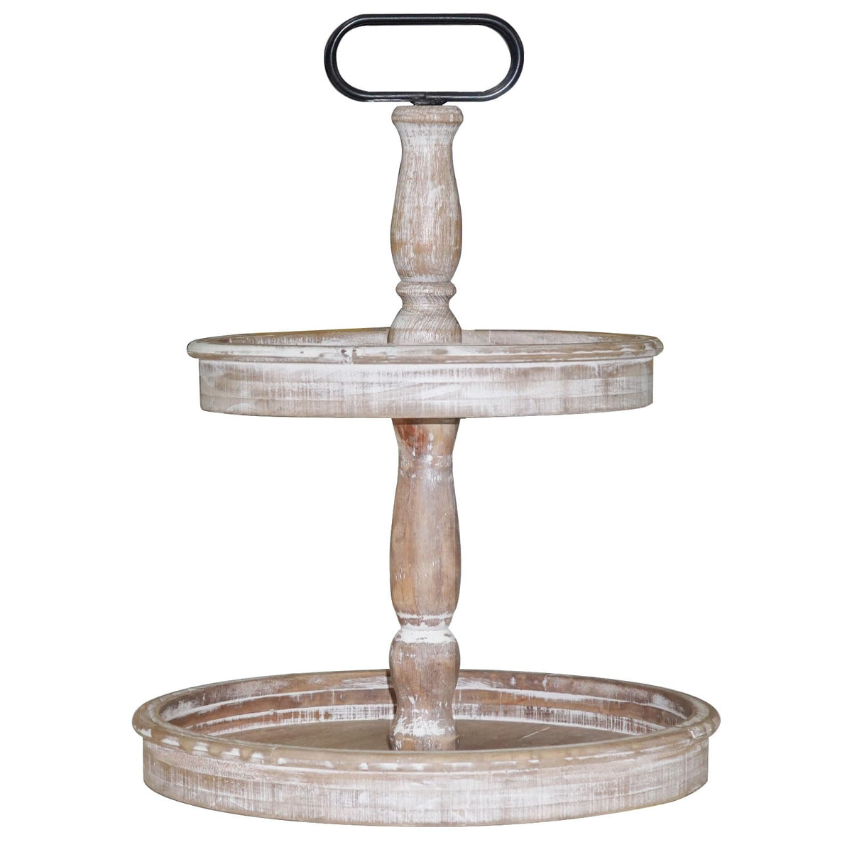 Krismax two-tier tray stand ready for stylish living room decor display