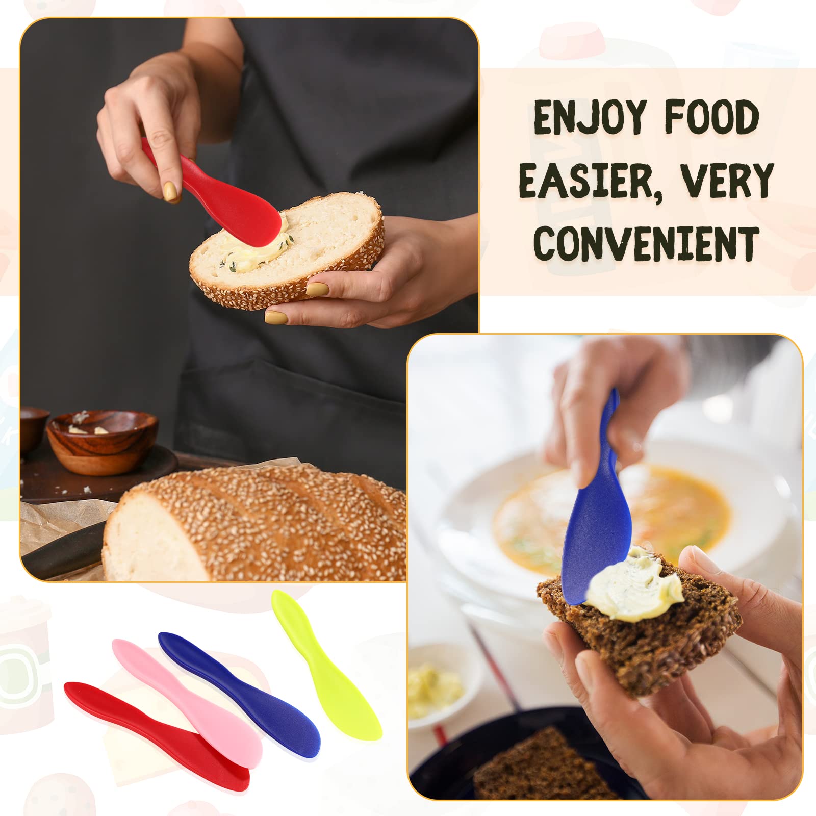 Kritkin butter spreader pink set adds color and control for icing and cheese