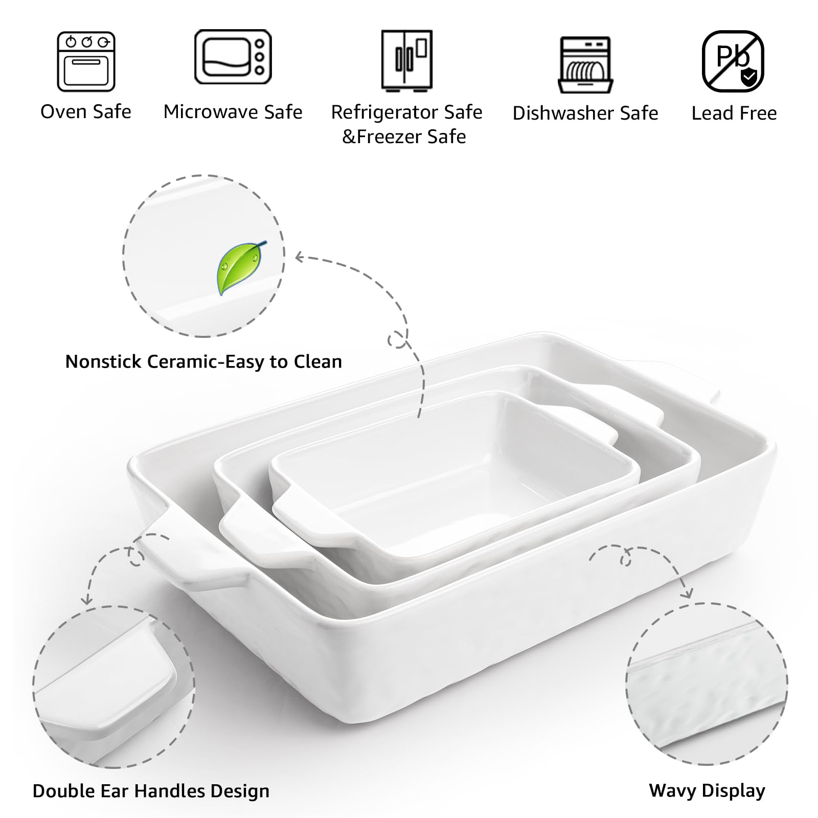 Krokori ceramic bakeware set offers versatile porcelain cookware for meals