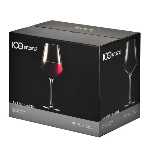 Krosno Avant-Garde glass highlights minimalist leg and foot for refined presentation