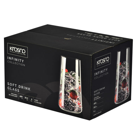 Krosno Infinity highball glass ideal for tall drinks.