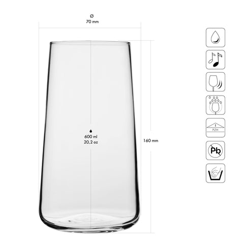 Krosno Infinity juice and cocktail glass perfect for entertaining.