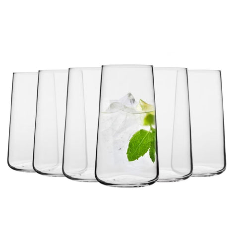 Krosno Infinity tall water glass ideal for hydration and elegant dining.