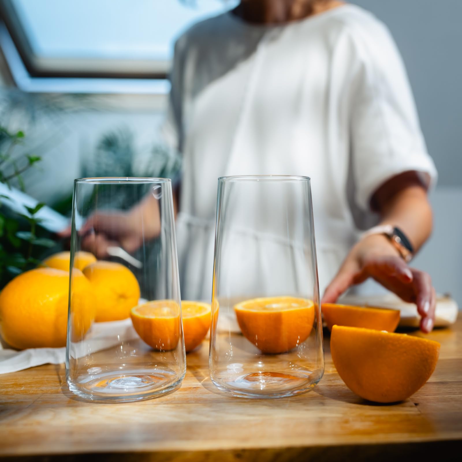 Krosno Infinity versatile glass for water, juice, or cocktails.