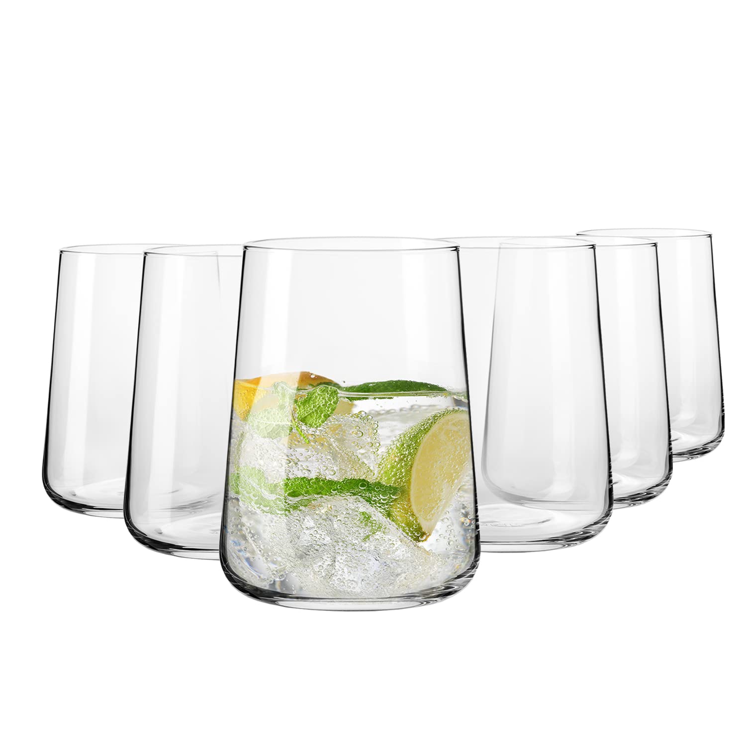 Krosno Infinity water glass, clear and elegant for daily drinks.