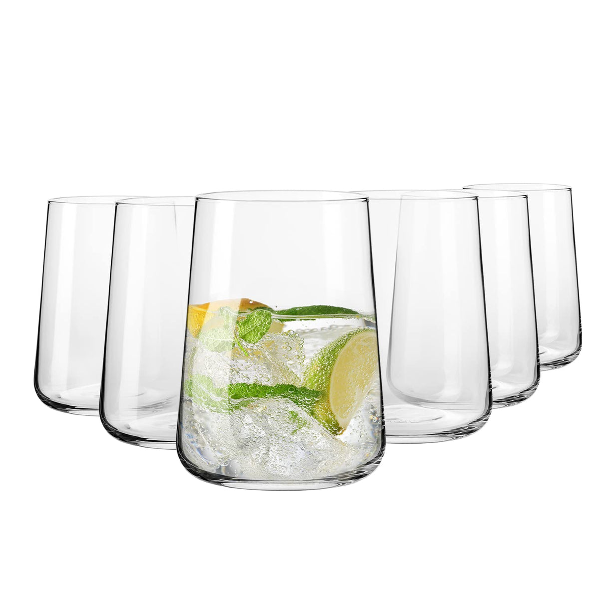 Krosno Infinity water glass, clear and elegant for daily drinks.