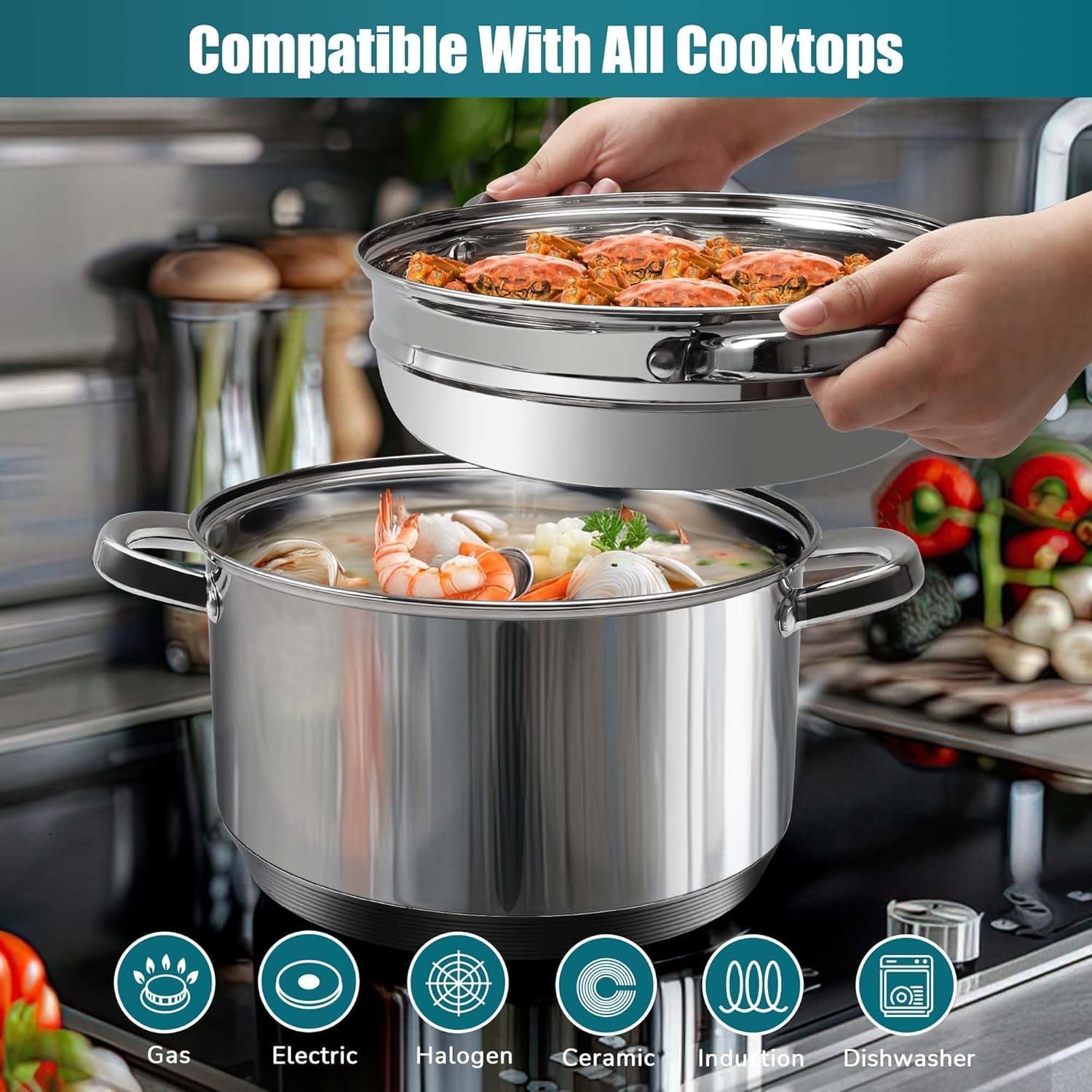 KroWallu encapsulated bottom provides even heat on all stoves.