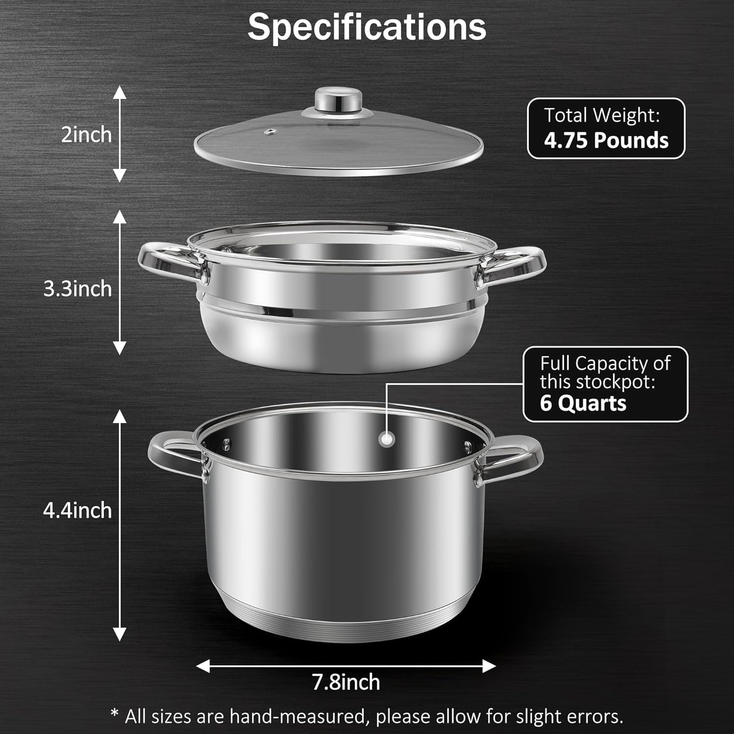KroWallu steamer insert ideal for vegetables and seafood.