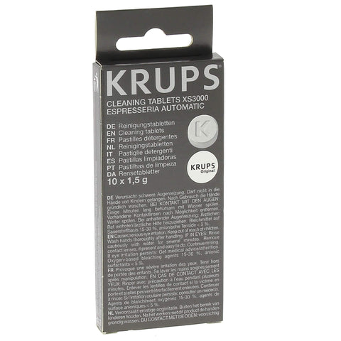 KRUPS XS3000 cleaning tablets pack facilitates easy maintenance and clean flavors.