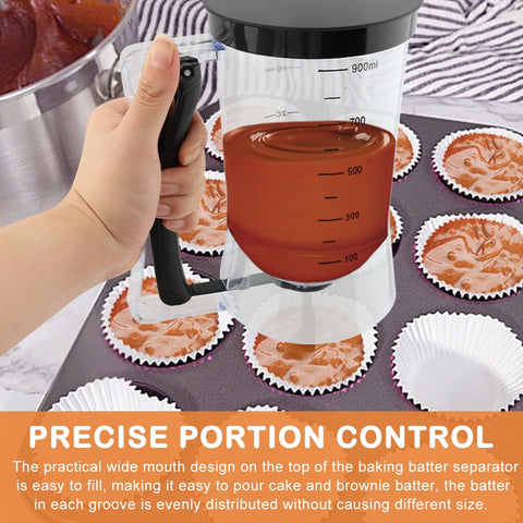 Kryslanix batter dispenser with wide-mouth fill design speeds preparation.