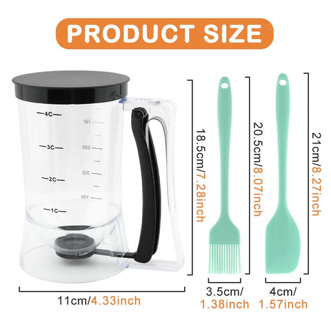 Kryslanix oil brush evenly greases pans for reliable non-stick results.