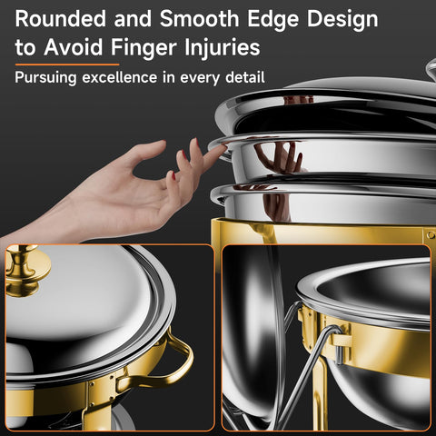 KScocina golden color options display showing gold silver and rose finishes