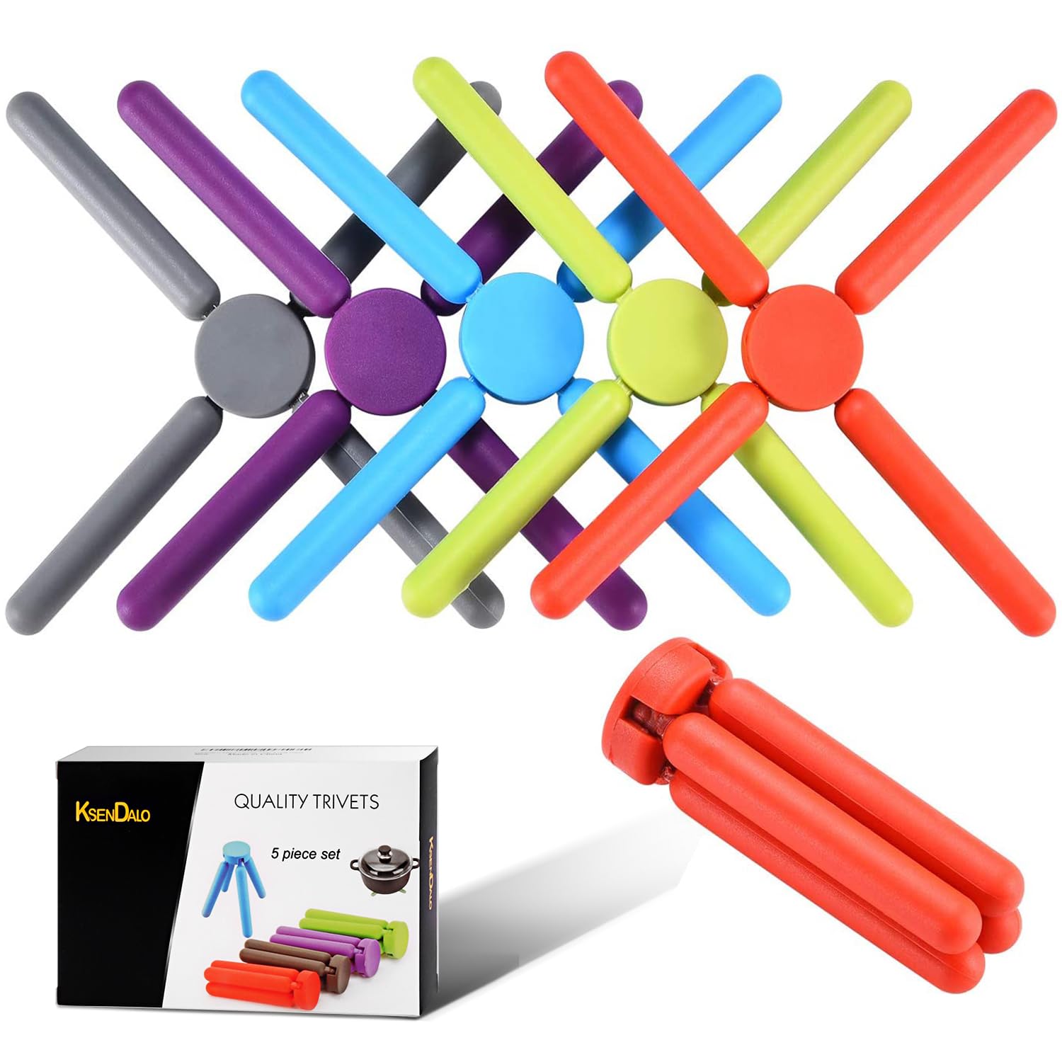 KSENDALO foldable trivets tucked in a drawer save space