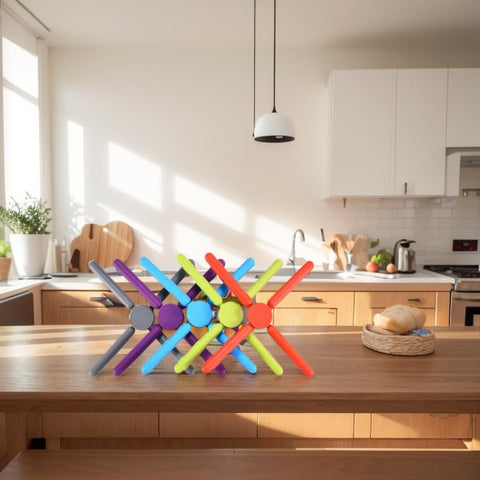 KSENDALO cross-design collapsible trivets show stable support