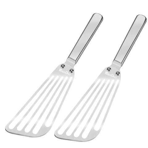 KSENDALO flexible fish spatula with slotted blade for delicate fillets and easy release.