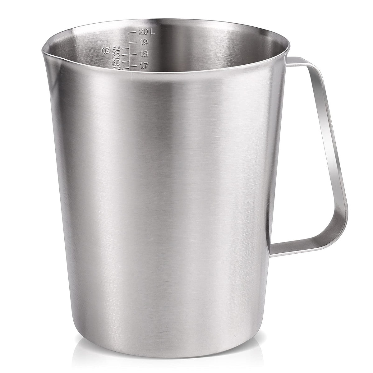 KSENDALO stainless measuring cup 2000ml front view, sturdy kitchen tool for accurate pours.