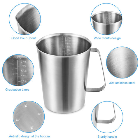 KSENDALO measuring cup with inside embossed markings for precise measurements.