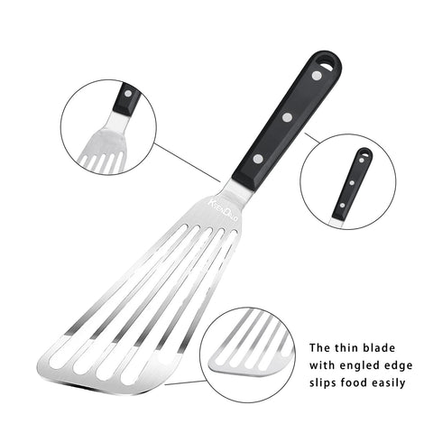 KSENDALO stainless steel spatula ready for versatile kitchen and grill tasks.