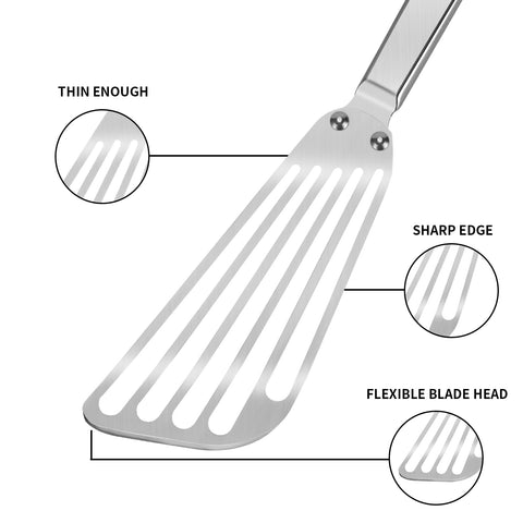 KSENDALO stainless steel turner ideal for pancakes and fish