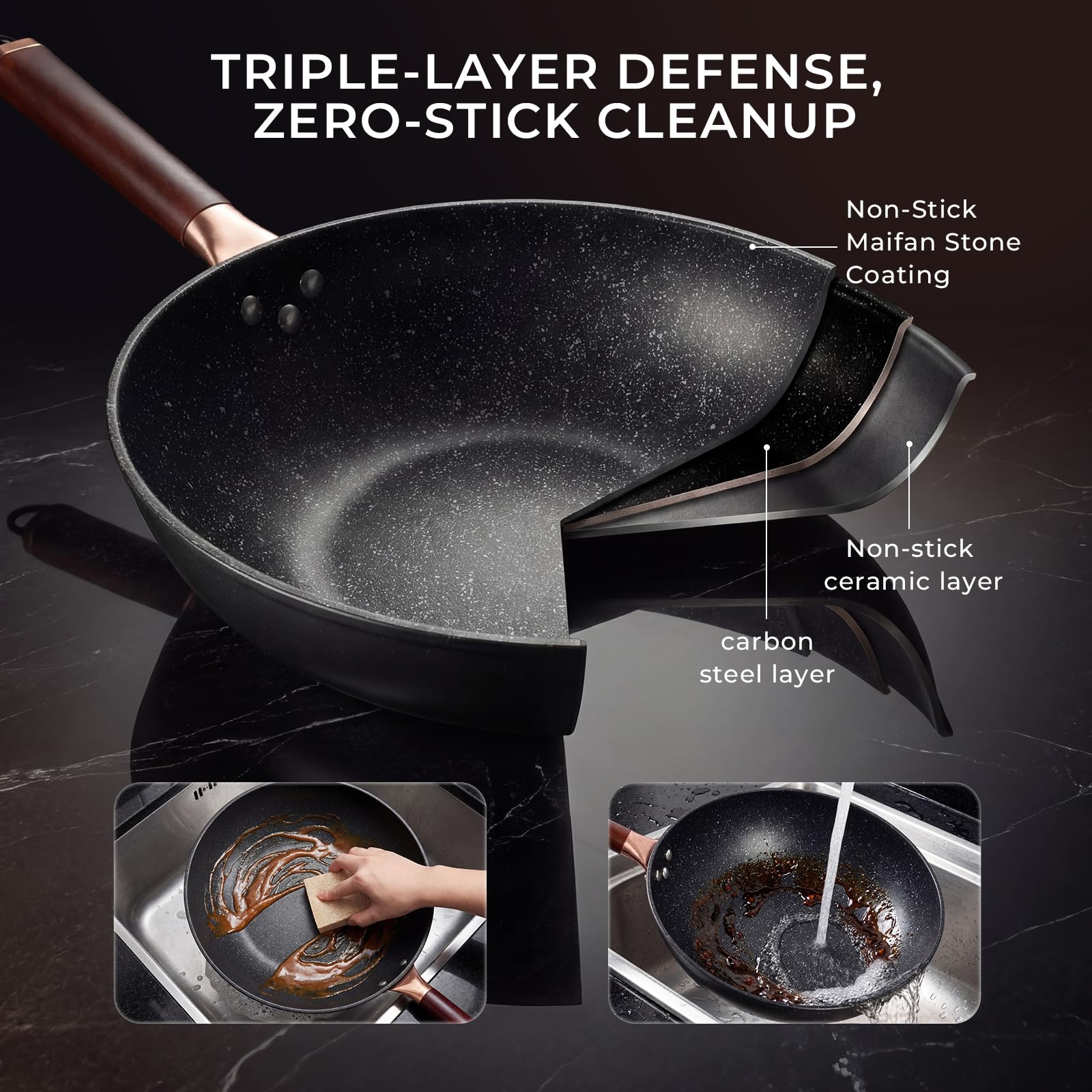 Kseroo large-capacity wok great for family meals.