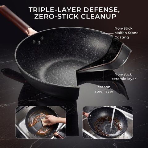 Kseroo large-capacity wok great for family meals.