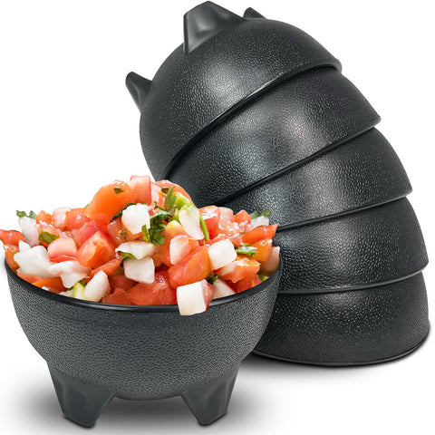 KSEV Salsa Bowls 6-pack black 13oz for easy serving at gatherings