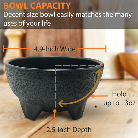 KSEV salsa bowls dimpled exterior closeup highlights authentic presentation