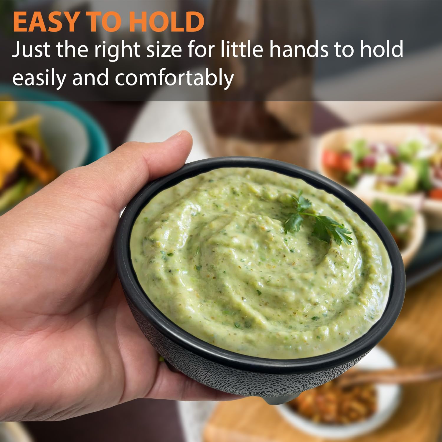 KSEV salsa bowls guacamole-serving idea ideal for parties and dips
