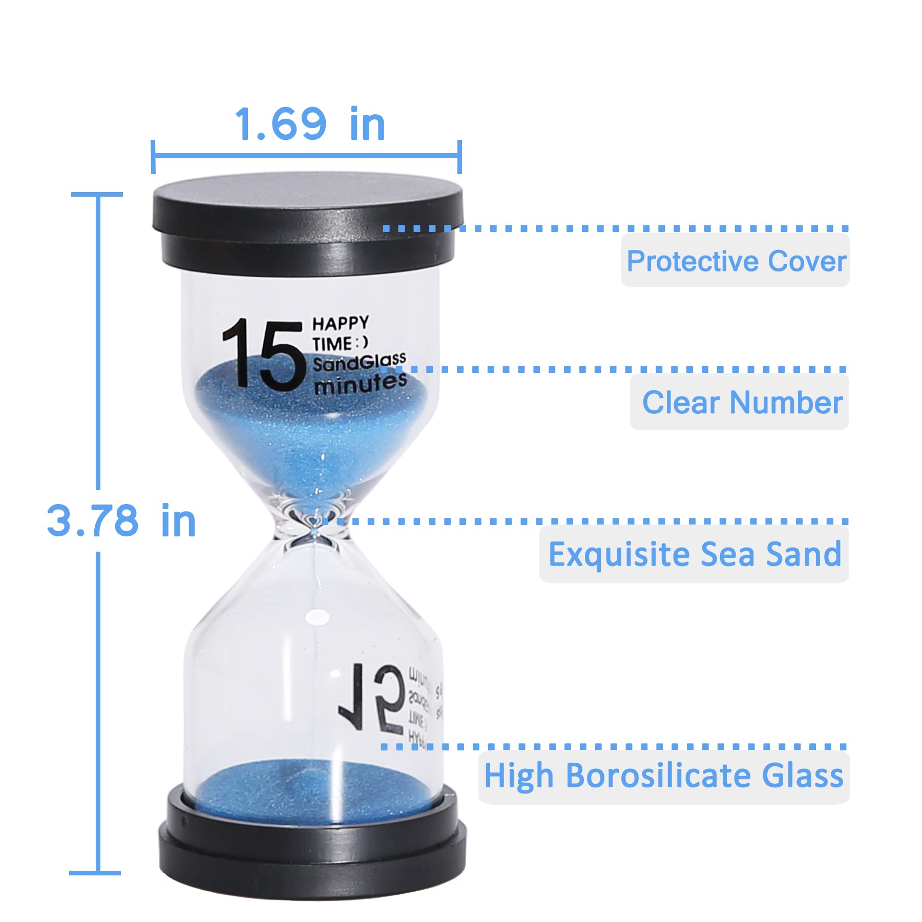 KSM UP 1-minute timer close-up shows vivid sand for short tasks.
