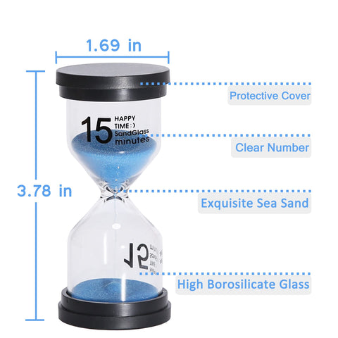 KSM UP 1-minute timer close-up shows vivid sand for short tasks.