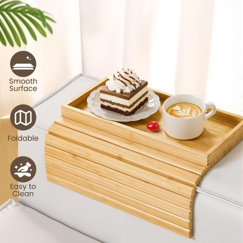 Kssiaz arm tray keeps remote and phone within reach during lounging.