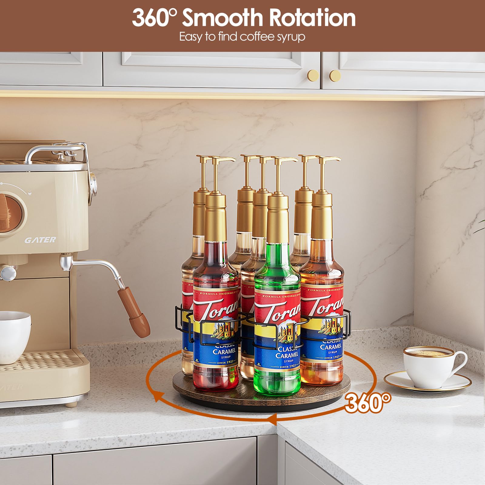 Kssiaz carbon steel frame with wooden base provides sturdy bottle storage