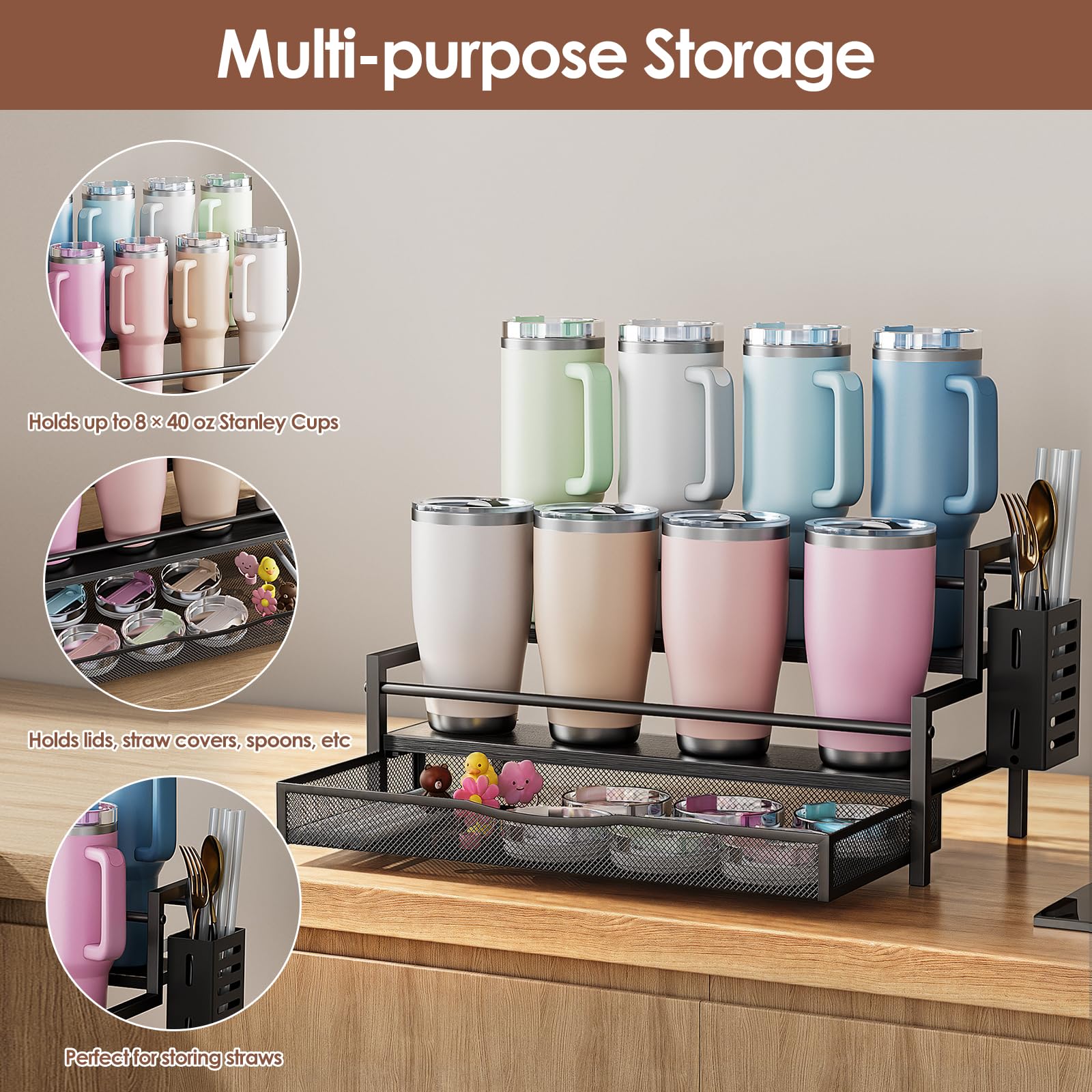 Kssiaz water bottle rack assembly shows simple setup with included tool.