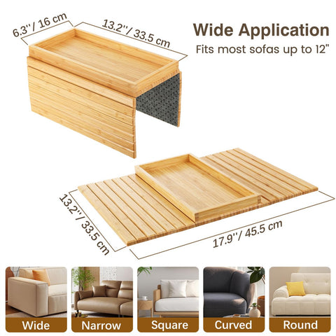 Kssiaz anti-slip design keeps items secure on the couch surface.