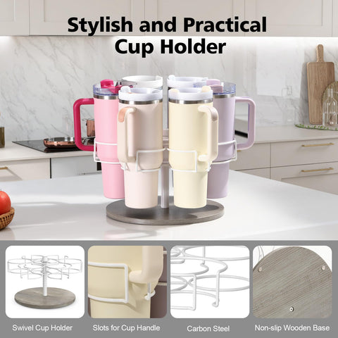 Non-slip pads secure the organizer on smooth surfaces