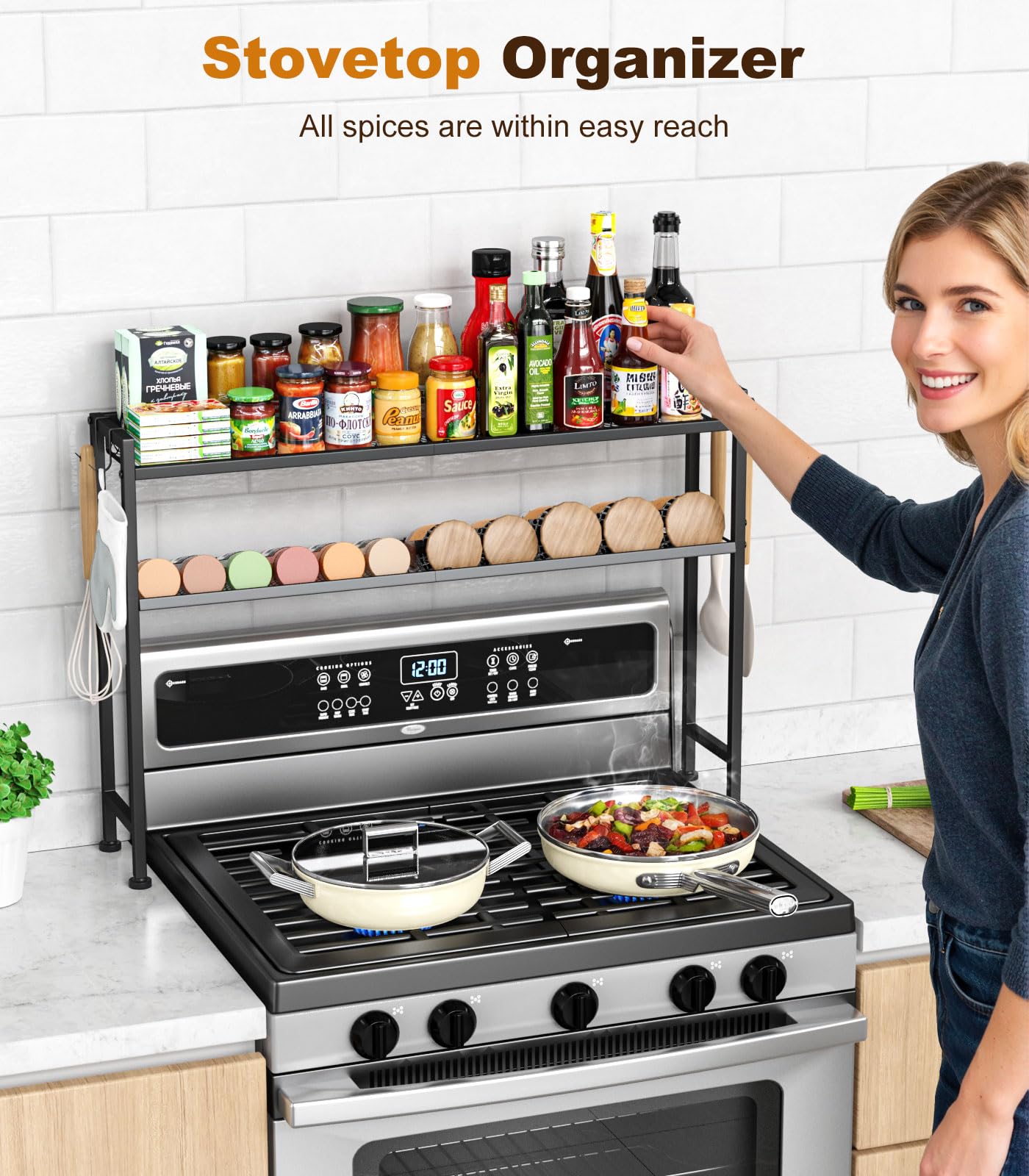 Kssiaz spice organization in use saves counter space