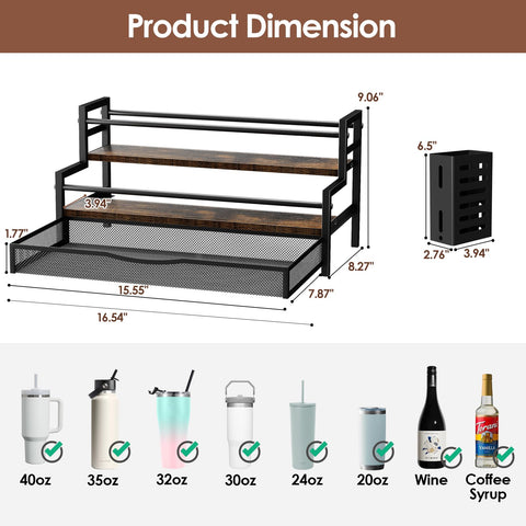 Kssiaz Stanley 40 oz tumbler slot provides easy access and organized storage