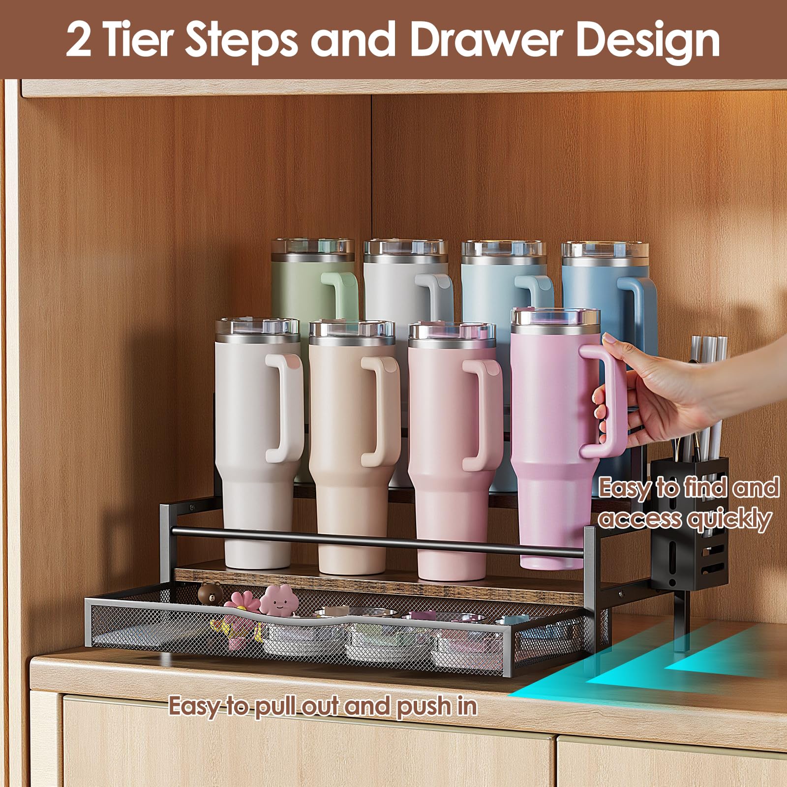 Kssiaz sturdy carbon steel frame delivers durable long-lasting kitchen storage