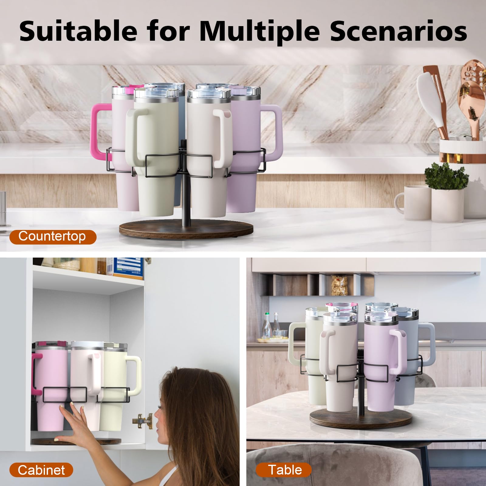 Kssiaz vintage brown design adds decorative appeal to kitchen