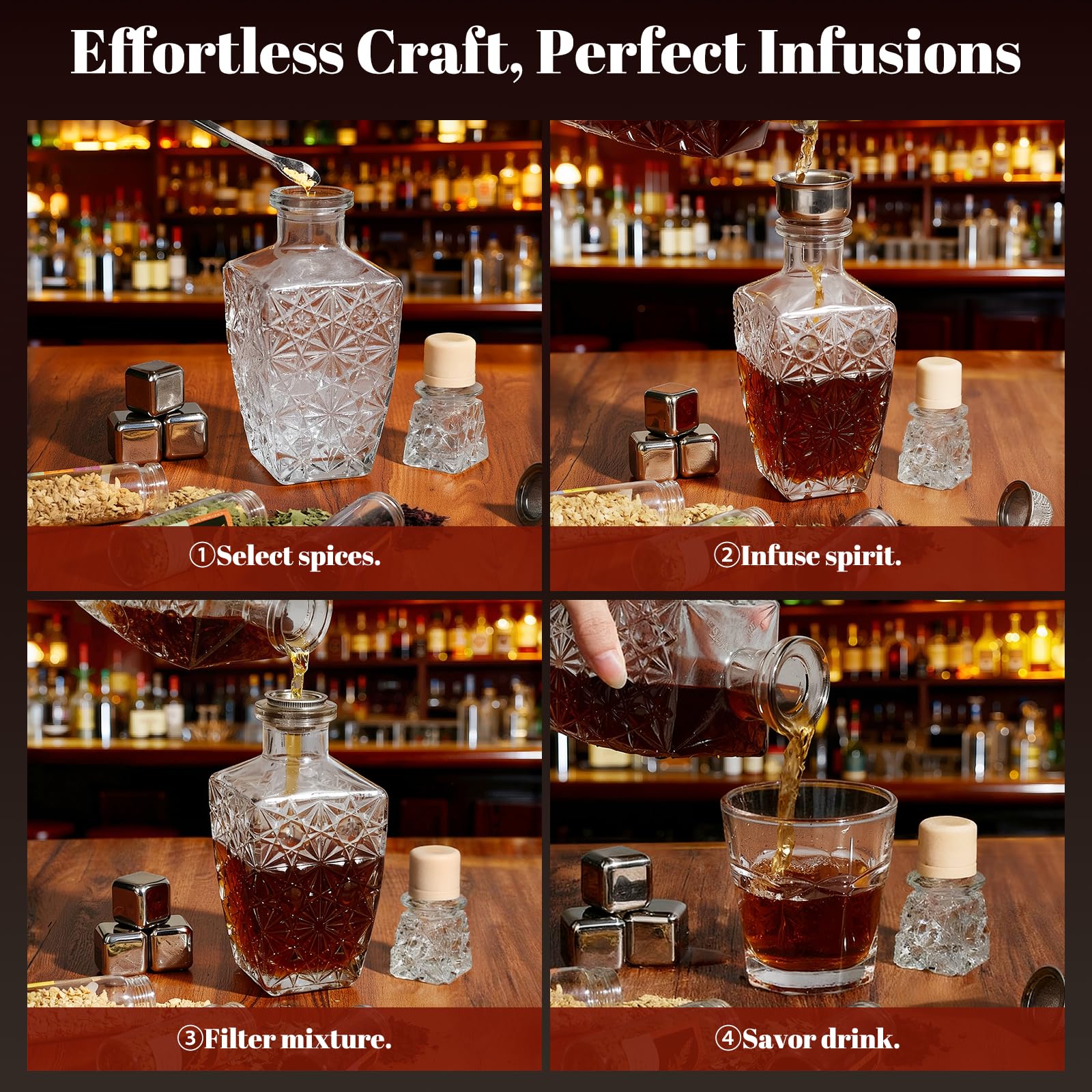Kssiaz stainless steel ice cubes cool spirits without diluting flavor