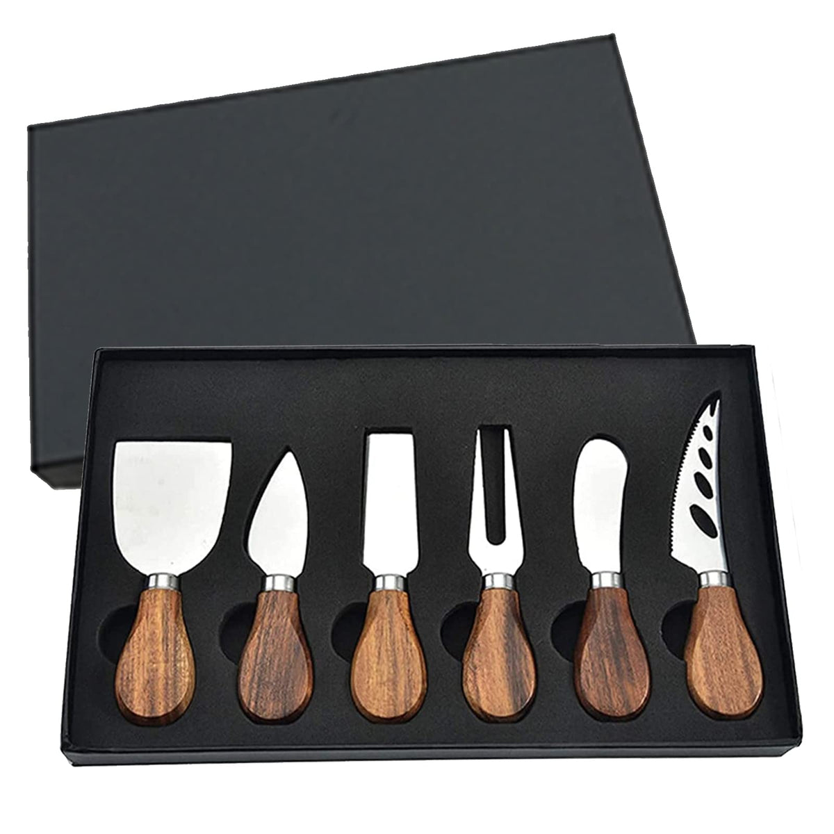 KT-GARY cheese knives 6-piece collection ready for elegant cheese boards and effortless slicing