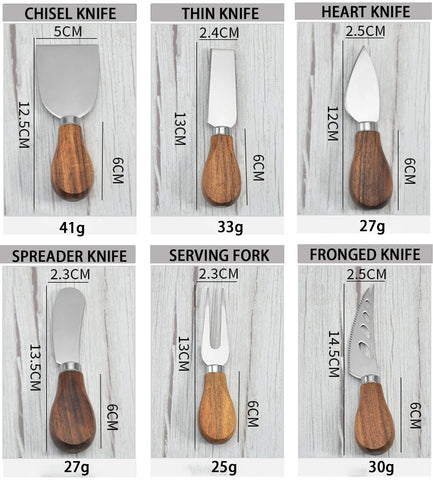 KT-GARY cheese knives set heart knife for decorative wedges and presentation.