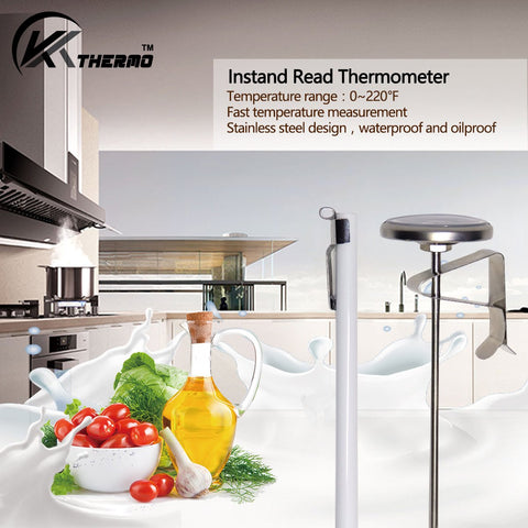 KT THERMO dial thermometer checks chocolate milk foam temperature for ideal texture