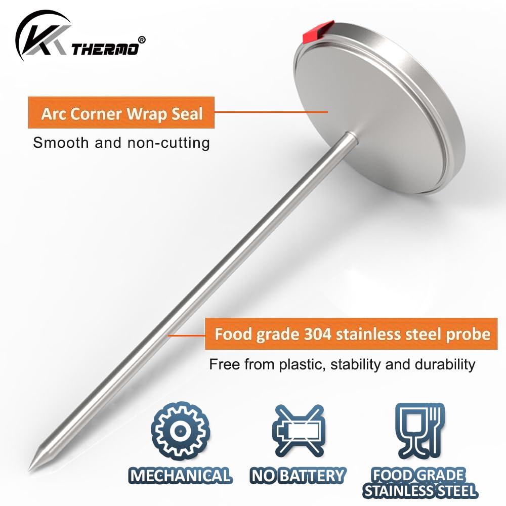 KT THERMO stainless steel build is waterproof and easy to clean by hand.
