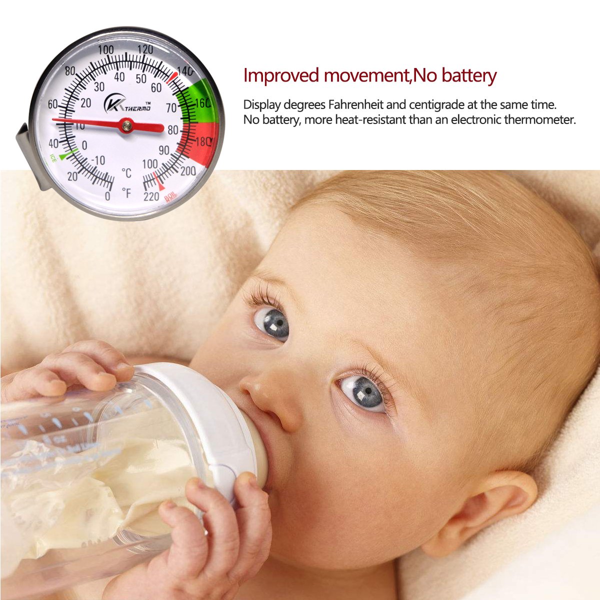 KT THERMO wide range 0 to 220 F covers hot and cold tasks
