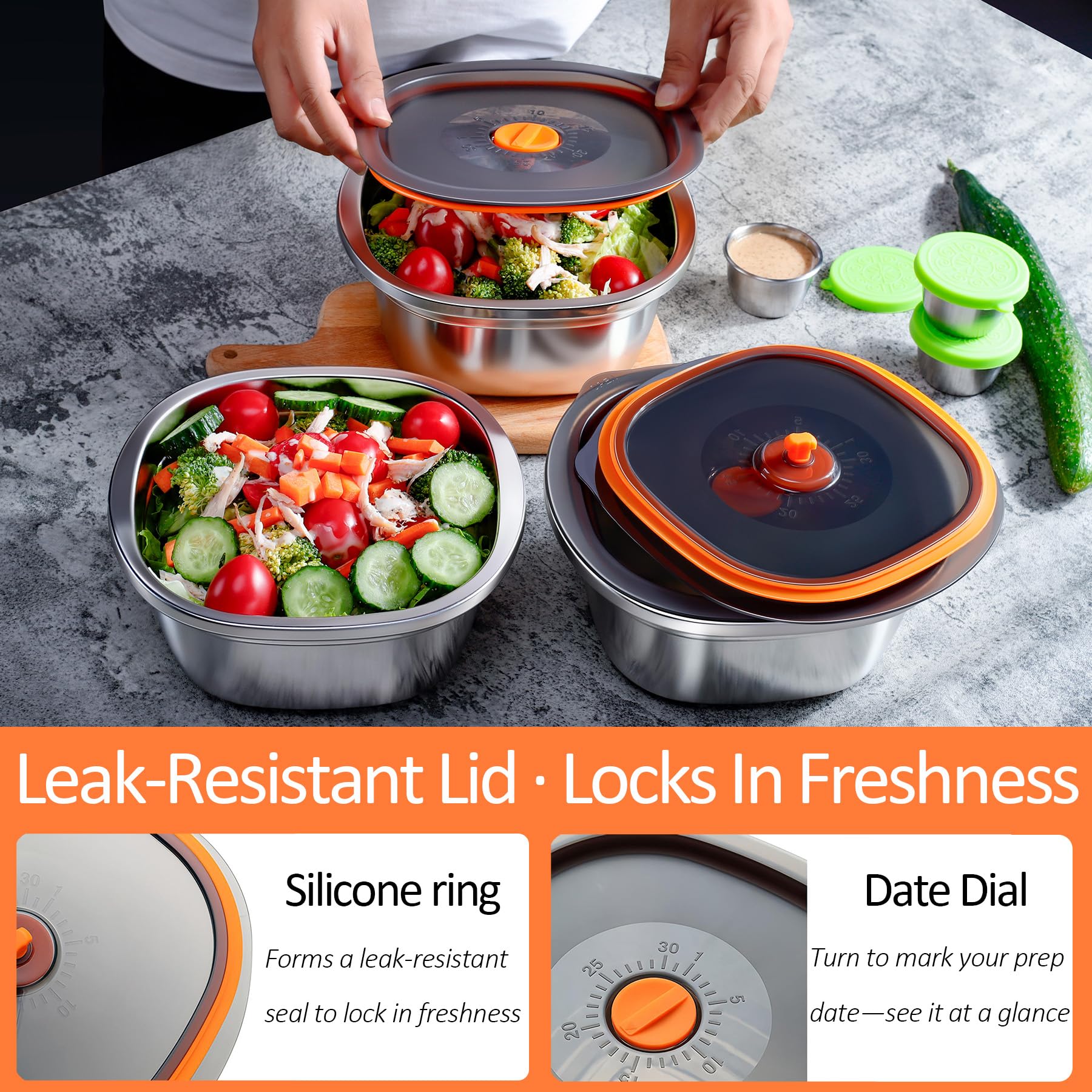 KTKUDY dishwasher-safe bowl and lid for easy cleaning