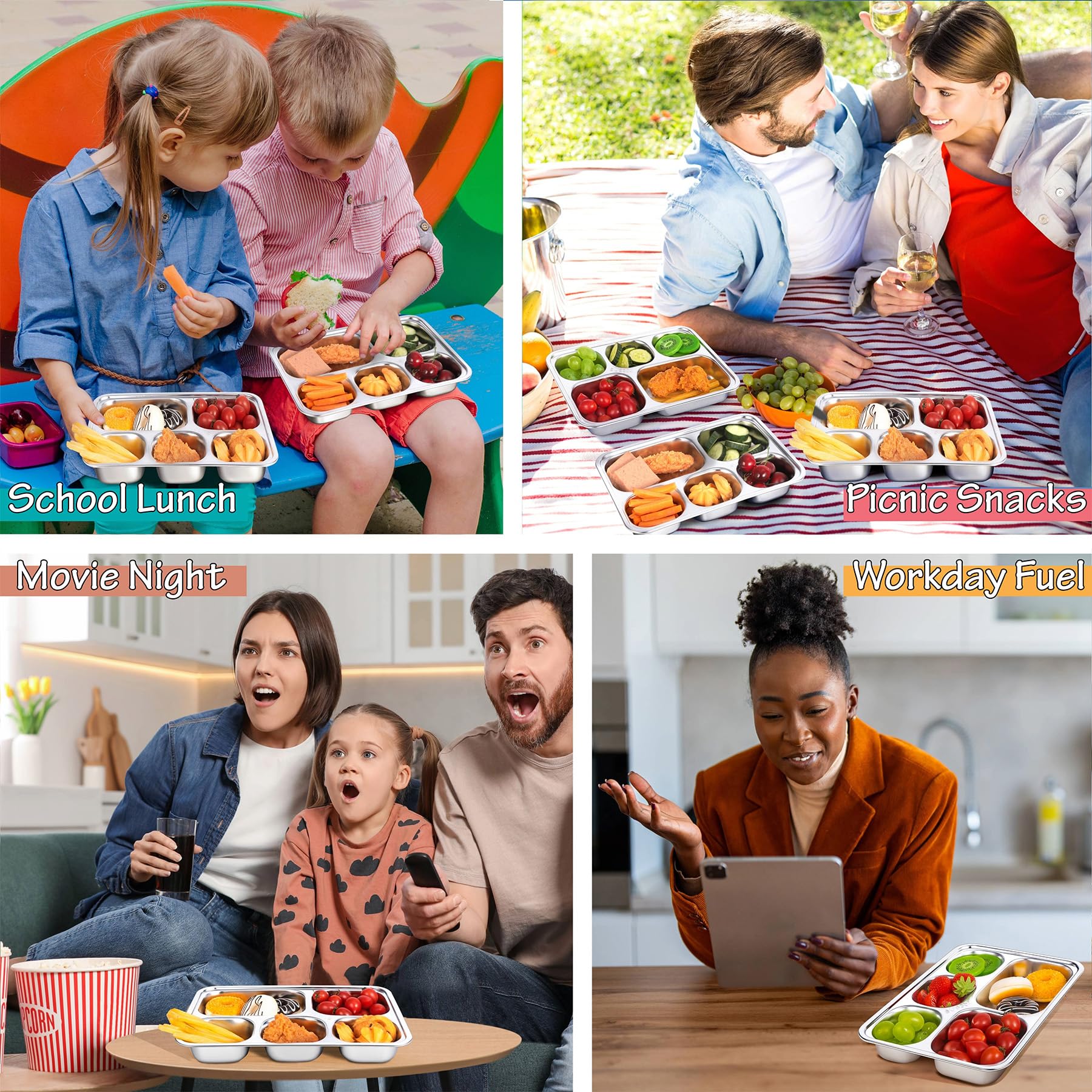 KTKUDY stackable snack containers saving kitchen space