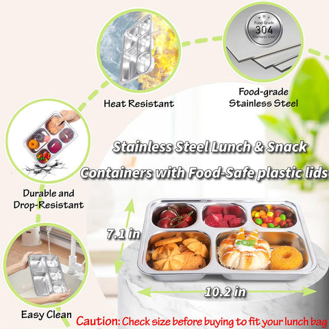 KTKUDY stainless steel snack container shown with open lid for easy access